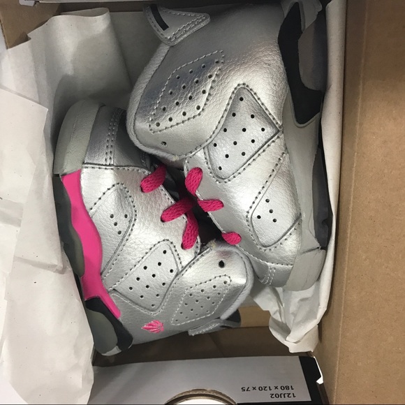 Jordan retro 6 girls infant toddler 3.5 crib heart - Picture 8 of 8